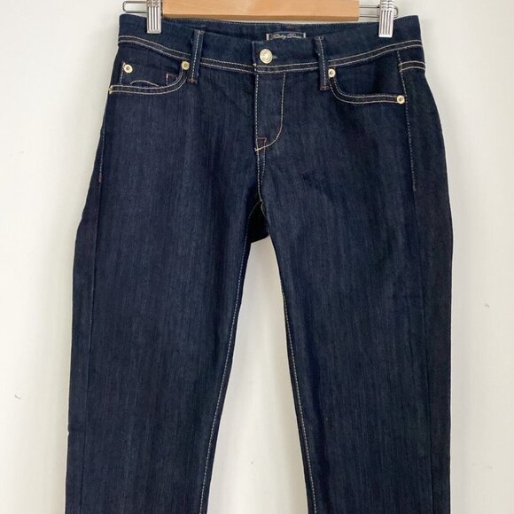 Fidelity Denim Dark Wash  Viper Rinse Low Rise Skinny Jeans 27 - Picture 3 of 7
